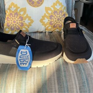 Hey Dude Black Loafers Slip-Ons Comfortable Design